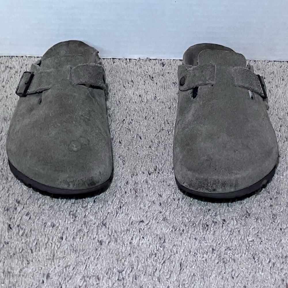 Birkenstock Gray Loafers Slip-Ons with Contoured Footbed